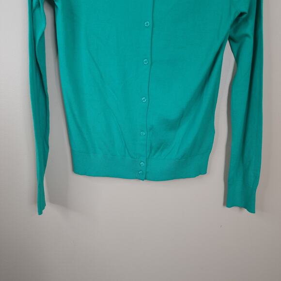 J.CREW Classic cotton cardigan sweater in Green Size S - Picture 3 of 9